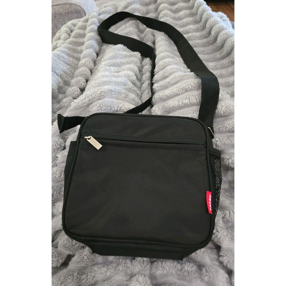 Tatay Lunch Bag Unisex Black W/ Strap Zip Up Lid. EUC!!